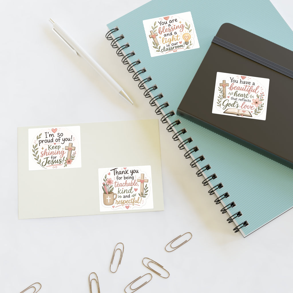 Christian Encouragement Sticker Sheets — Teacher Appreciation Pack