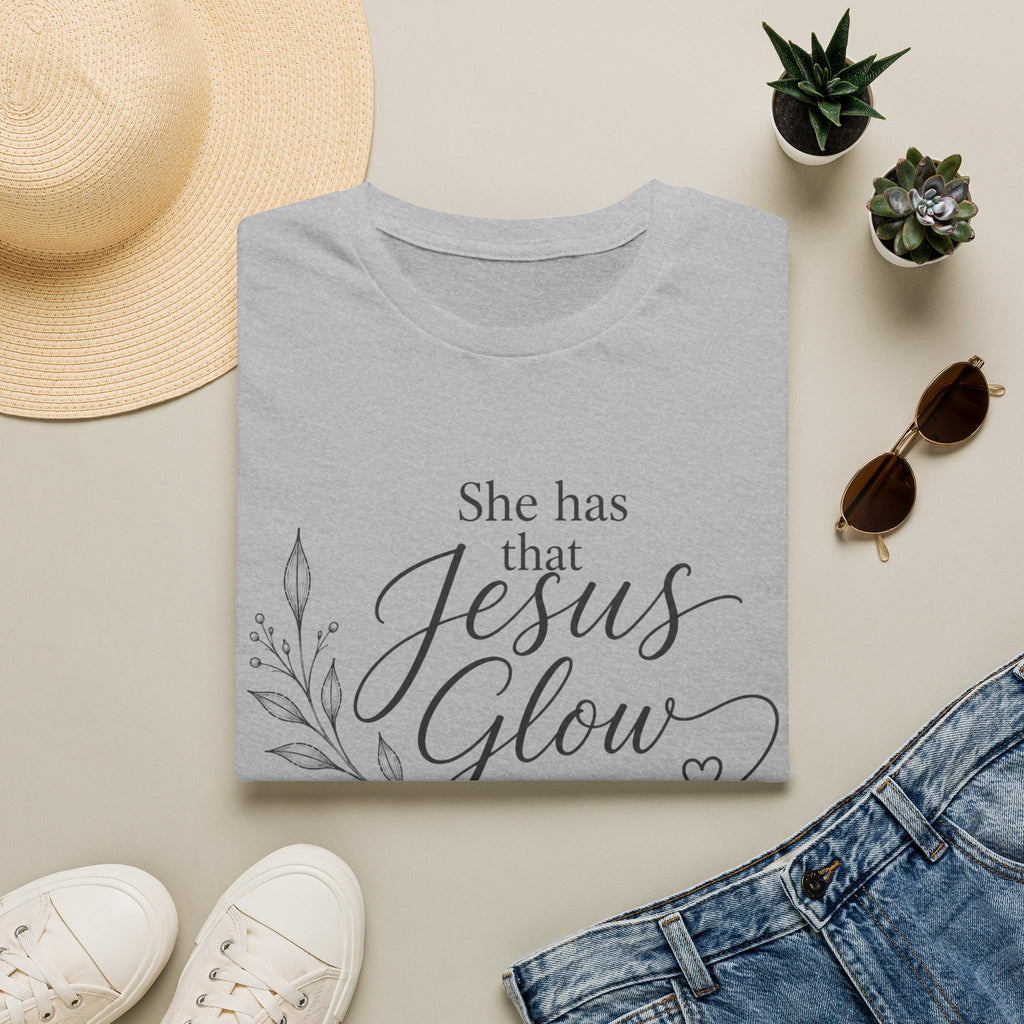 She Has That Jesus Glow T-Shirt | Christian Faith Typography