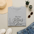 She Has That Jesus Glow T-Shirt | Christian Faith Typography