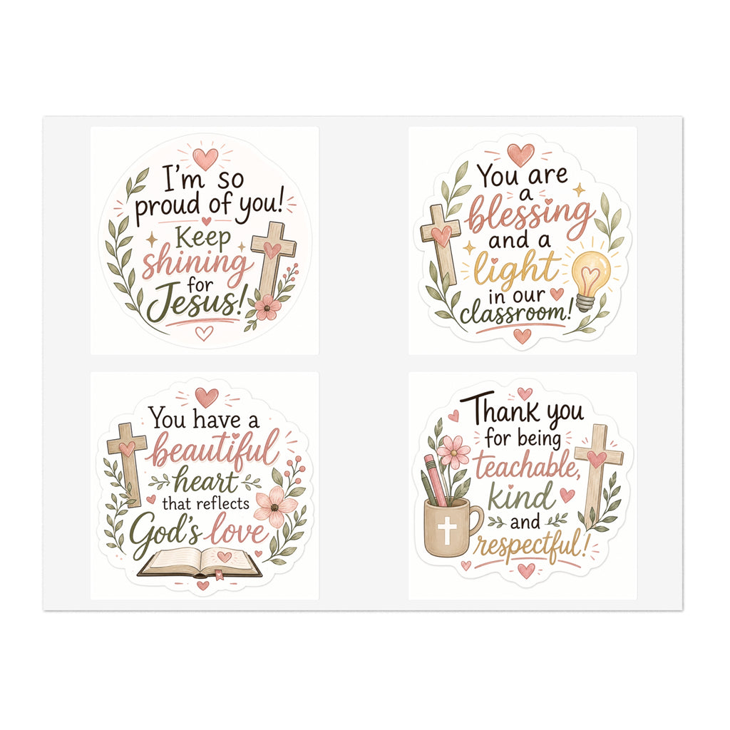 Christian Encouragement Sticker Sheets — Teacher Appreciation Pack