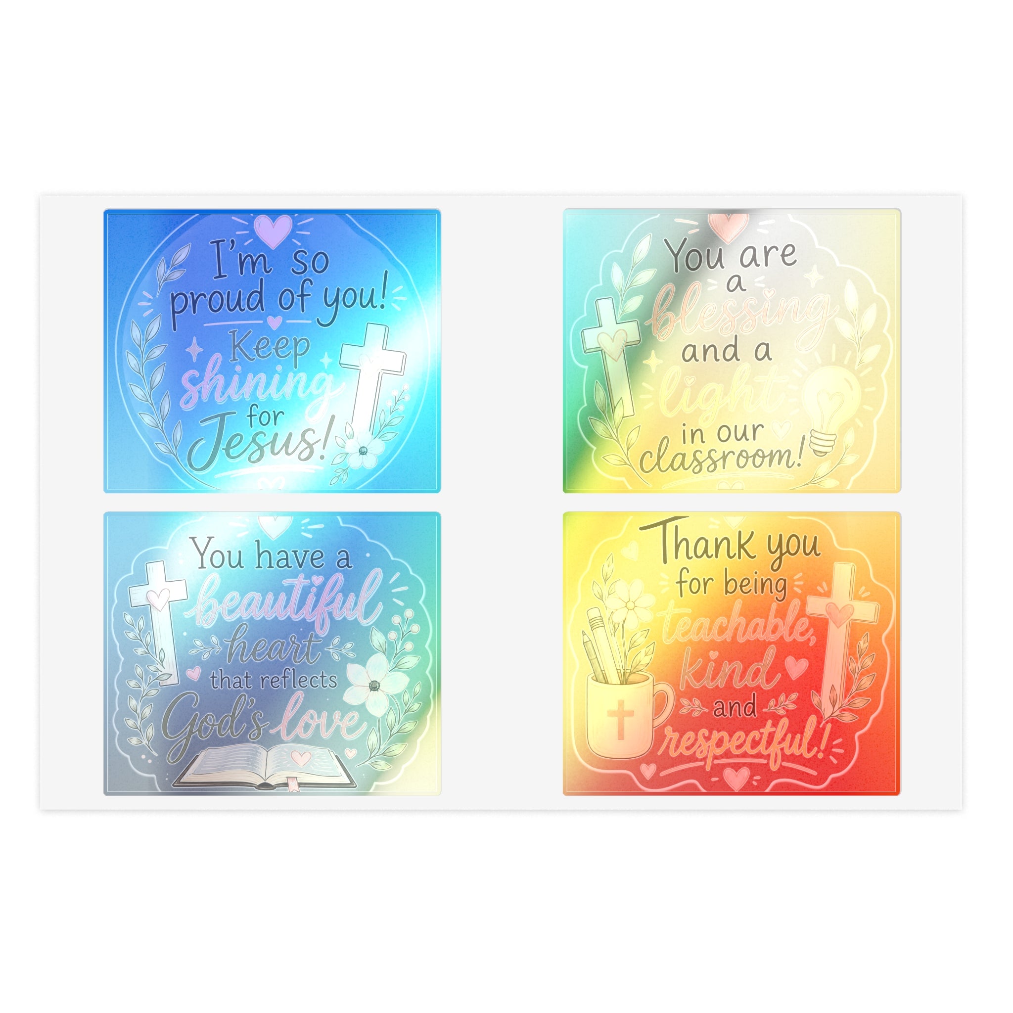 Christian Encouragement Sticker Sheets — Teacher Appreciation Pack