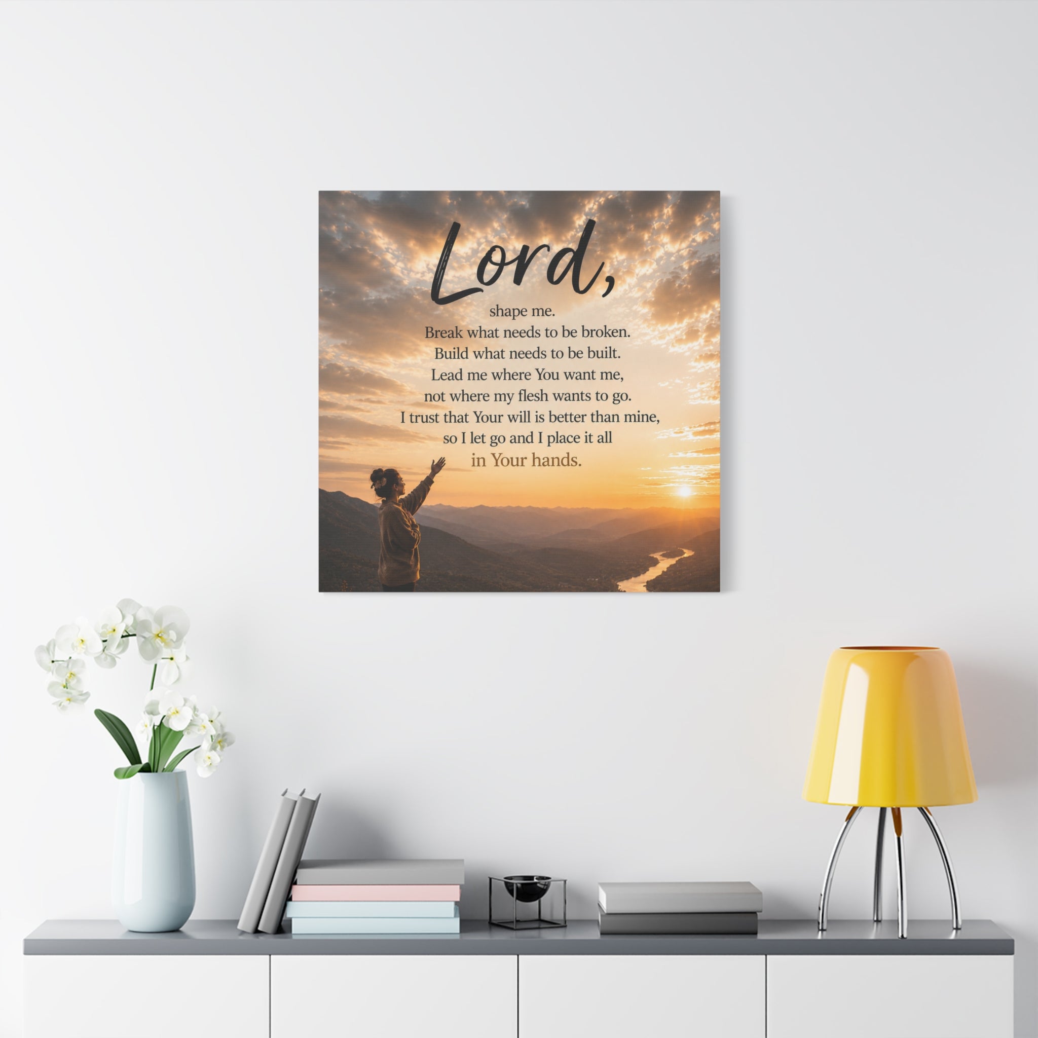 Lord Shape Me Prayer Canvas — Matte Stretched Wall Art