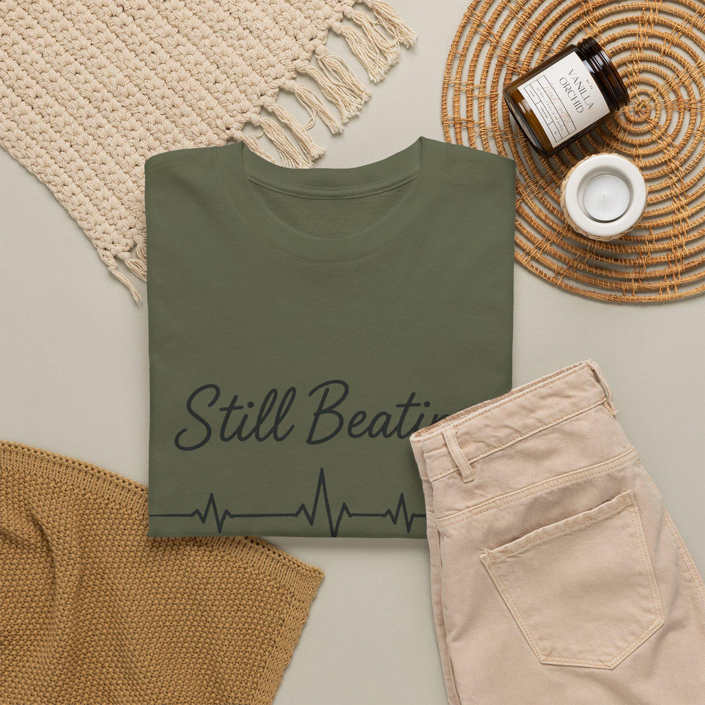 Still Beating Still Called T-Shirt | Christian Heartbeat Cross Design