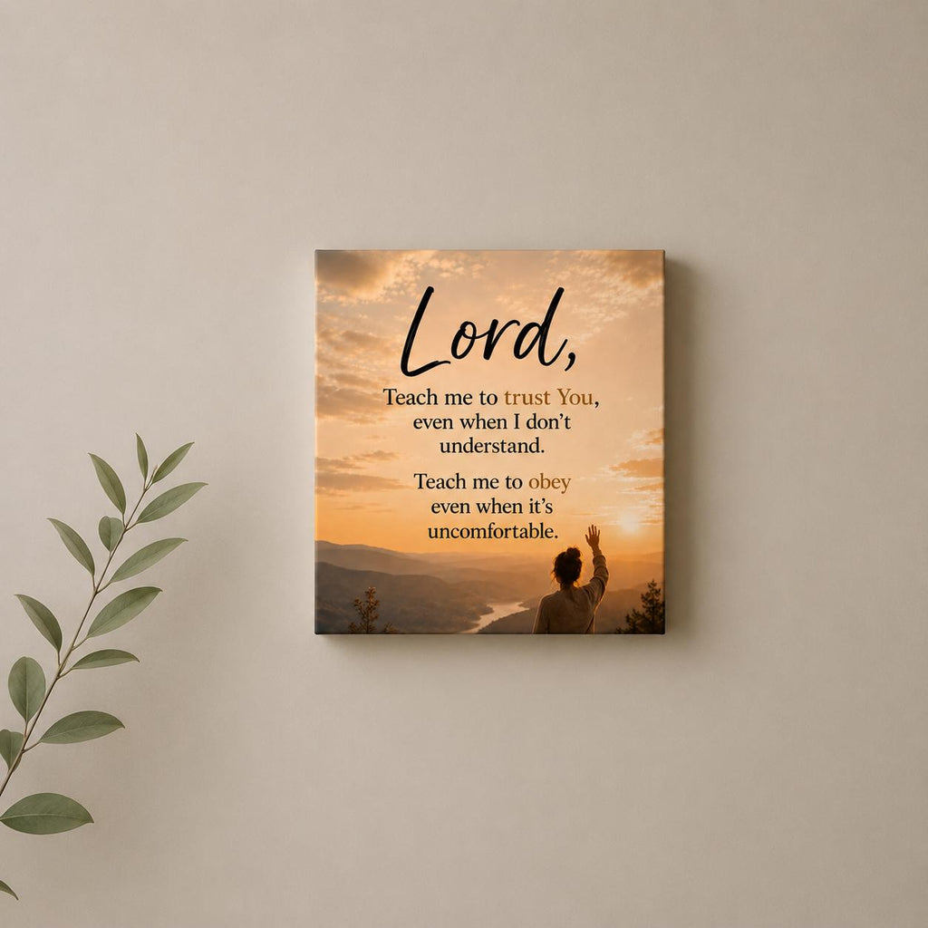 Lord Teach Me to Trust You Prayer Canvas Matte Stretched