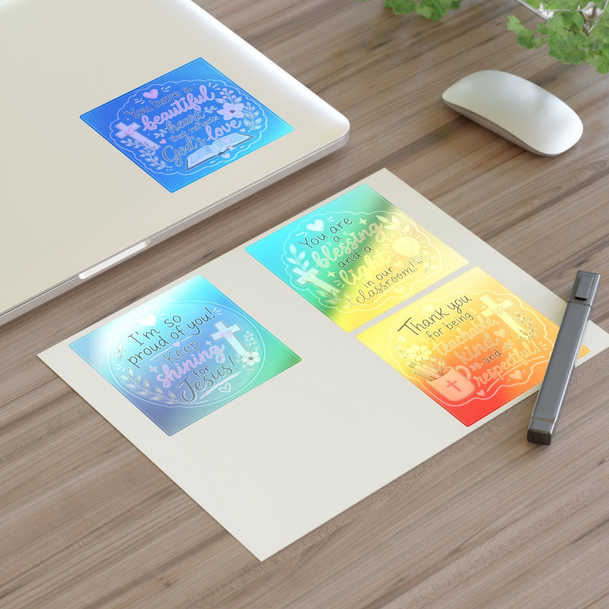 Christian Encouragement Sticker Sheets — Teacher Appreciation Pack
