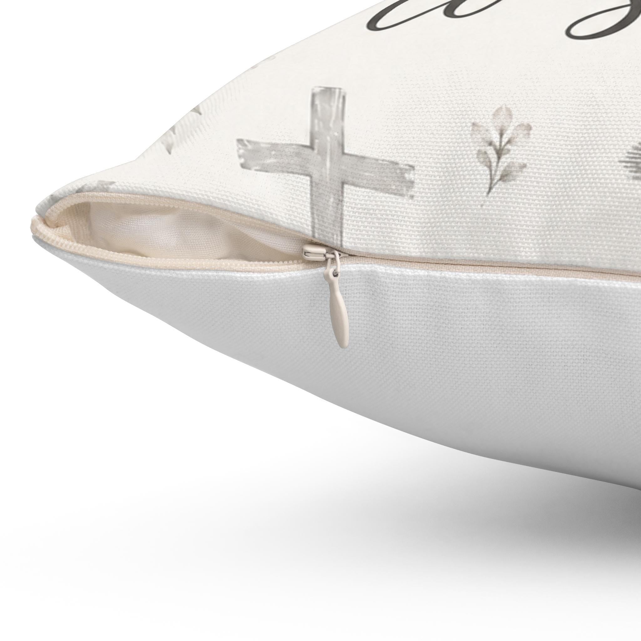 Give it to God and Go to Sleep Square Pillow | Christian Inspirational Decorative Pillow