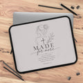 Proverbs 31:25 Scripture Laptop Sleeve | Faith Verse Tablet Sleeve